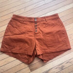Ava & Viv High Waist Rust Shorts